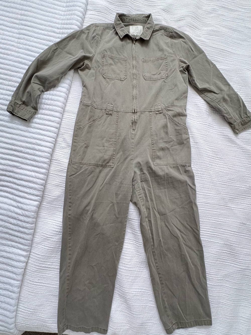 Cotton on 91 Utility Zip-Front Jumpsuit in Olive Green - Picture 2 of 8